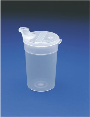 8 oz. Plastic ADL Feeding Cup Clear Reusable