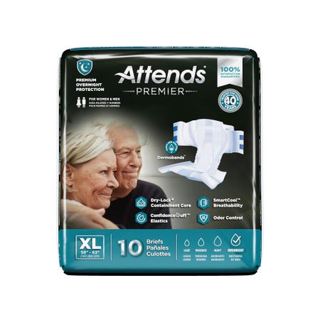 Incontinence Brief Attends® Premier Adult X-Large Unisex Disposable Heavy Absorbency