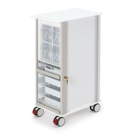 Slim Storage Cart Insight® 13 W X 20-1/2 D X 25-1/2 H Inch White 2 Drawers