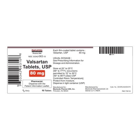 Valsartan 80 mg Tablet 90 Tablets