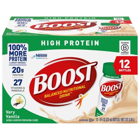 Oral Supplement Boost® High Protein Very Vanilla Flavor Liquid 8 oz. Bottle