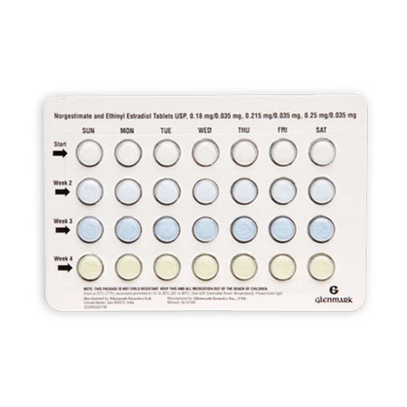 Norgestimate / Ethinyl Estradiol 0.18 mg - 0.035 mg Tablet 84 Tablets