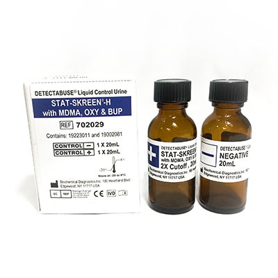 Drugs of Abuse Control Set Detectabuse® Stat-Skreen® Stat-Skreen H with OXY, BUP Positive Level / Negative Level 2 X 20 mL