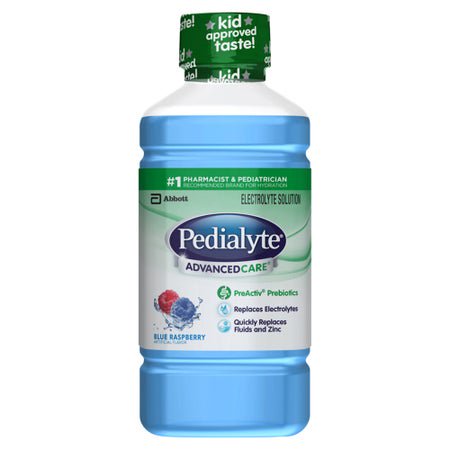 Oral Electrolyte Solution Pedialyte® AdvancedCare™ Blue Raspberry Flavor 33.8 oz.