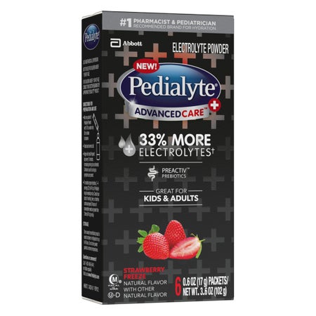 Oral Electrolyte Solution Pedialyte® AdvancedCare™ Plus Strawberry Freeze Flavor 0.6 oz.
