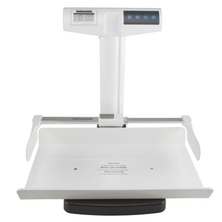 Pediatric Scale with Height Rod Health O Meter® LCD Display 23 kg Capacity White Battery Operated
