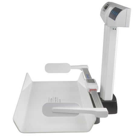 Pediatric Scale with Height Rod Health O Meter® LCD Display 23 kg Capacity White Battery Operated