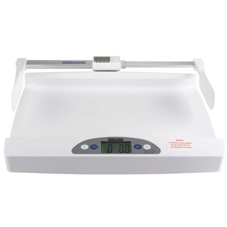 Pediatric Scale with Height Rod Health O Meter® LCD Display 44 lbs. / 20 kg Capacity White Battery Operated
