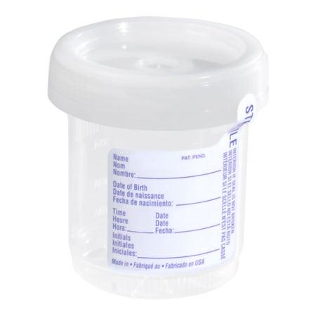 Specimen Container 65 mm Opening 90 mL (3 oz.) Screw Cap Sterile
