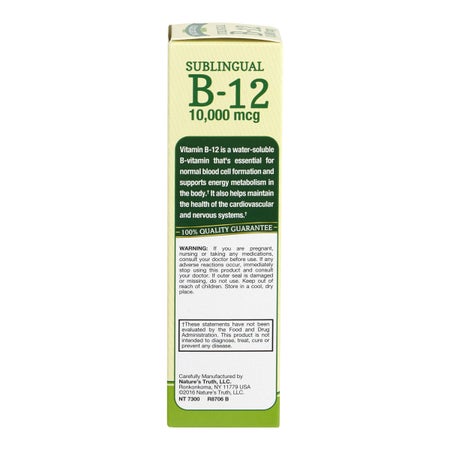 Vitamin Supplement Nature's Truth® Vitamin B12 1,000 mcg Strength Liquid 2 oz. Berry Flavor