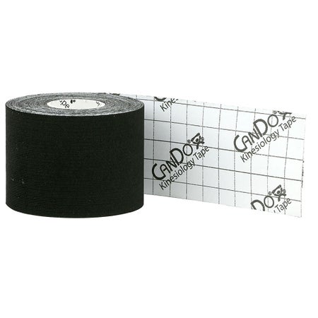 Kinesiology Tape CanDo® Black 2 Inch X 5 Yard Cotton / Rayon NonSterile