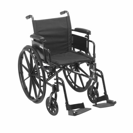 Wheelchair Cruiser X4 Dual Axle Full Length Arm Swing-Away Footrest Black Upholstery 16 Inch Seat Width Adult 300 lbs. Weight Capacity