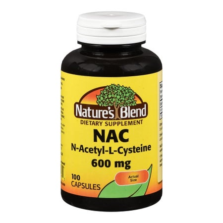 Dietary Supplement Nature's Blend acetylcysteine 600 mg Strength Capsule 100 per Bottle