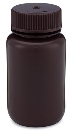 Laboratory Bottle Diamond® RealSeal™ Round / Wide Mouth HDPE / Polypropylene Closure 125 mL (4 oz.)