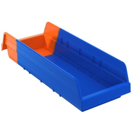 Storage Bin Indicator® Blue / Orange Plastic 4 X 6-5/8 X 17-7/8 Inch