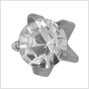 Ear Piercing Stud MediStuds® Stainless Steel Clear / Silver Tiffany Mount
