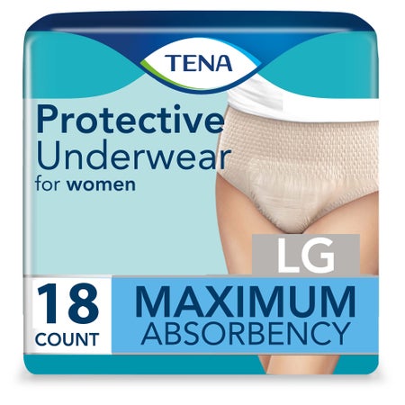 Absorbent Underwear TENA® ProSkin™ Protective Pull On with Tear Away Seams Adult Large Female Disposable Moderate Absorbency