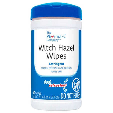 Witch Hazel Astringent The Pharma-C Company® 40 Count Wipe