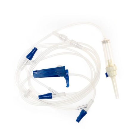 IV Pump Set TrueCare™ Pump 3 Ports 10 Drops / mL Drip Rate Without Filter 110 Inch Tubing Solution