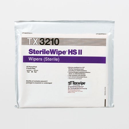 Cleanroom Wipe SterileWipe™ HS II 100 Count Bag 12 X 12 Inch Sterile Disposable