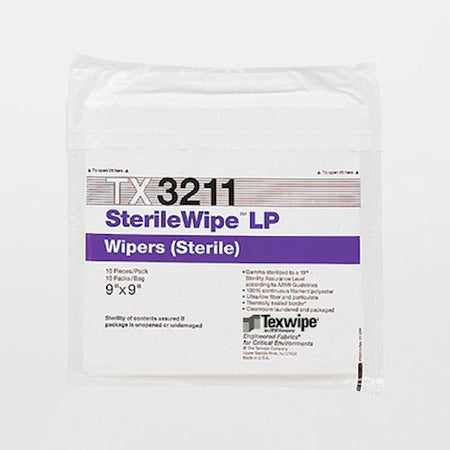 Cleanroom Wipe AlphaWipe® 100 Count Bag 9 X 9 Inch Sterile Disposable