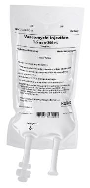 Vancomycin / Water 1.5 Gram Intravenous Injection 300 mL