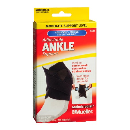 Ankle Support Mueller® Sport Care One Size Fits Most Hook and Loop Strap Closure Men 4-1/2 to 13 / Women 6 to 14-1/2 Foot