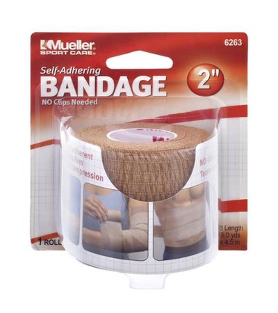 Cohesive Bandage Mueller® 2 Inch X 5 Yard Self-Adherent Closure Beige NonSterile Standard Compression