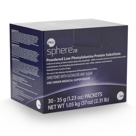 Oral Supplement PKU sphere® 20 Vanilla Flavor Powder 35 Gram Individual Packet