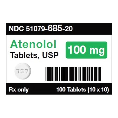 Atenolol 100 mg Tablet 100 Tablets
