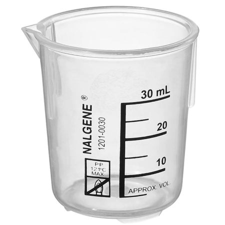 Laboratory Beaker Nalgene™ Griffin Low-Form Polypropylene 30 mL (1 oz.)