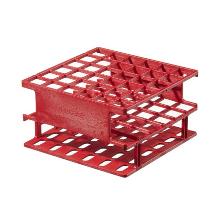 Half Rack Test Tube Rack Nalgene™ Unwire™ 36 Place 16 mm Tube Size Red 2-3/4 X 5 X 5 Inch