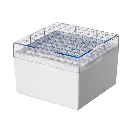 Cryo Storage Box Nalgene™ 3-3/4 X 5-1/4 X 5-1/4 Inch White Polycarbonate 81 Place Capacity (5 mL Vial)