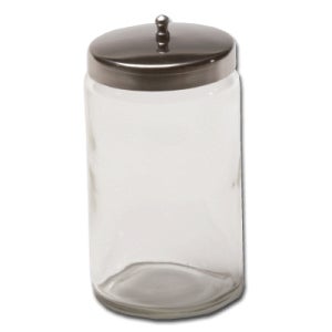 Glass Sundry Jar Glass Clear 4-1/4 X 4-1/4 X 7 Inch
