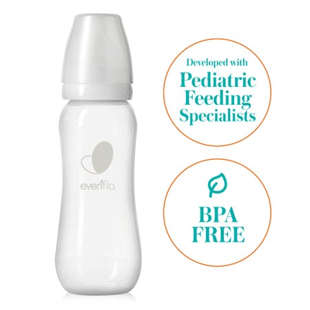 Baby Bottle Evenflo Feeding Balance + Standard Neck 9 oz. Food Grade Material Clear