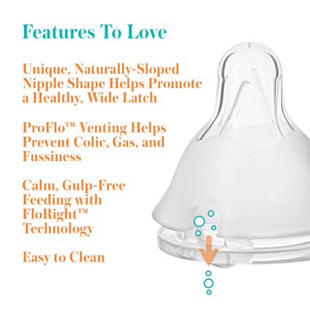 Baby Bottle Evenflo Feeding Balance + Standard Neck 9 oz. Food Grade Material Clear