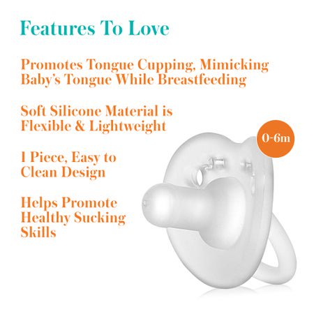 Pacifier Evenflo Feeding Balance + Ages Birth to 6 Months Silicone