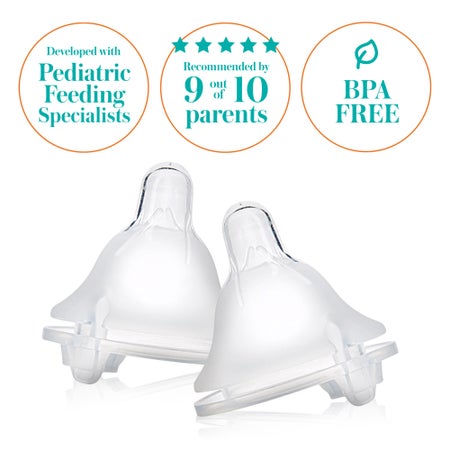 Nipple Evenflo Feeding Balance + Wide Neck Medium Flow Tip Ages 3 Months and Up