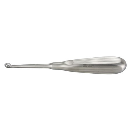 Bone Curette Miltex® Bruns 6-3/4 Inch Length Hollow Handle with Grooves Size 1 Tip Round Cup Tip