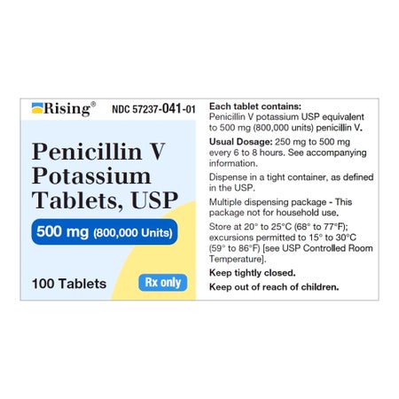 Penicillin V Potassium 500 mg Tablet 100 Tablets