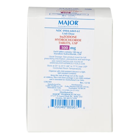 Trazodone HCl 100 mg Tablet 100 Tablets
