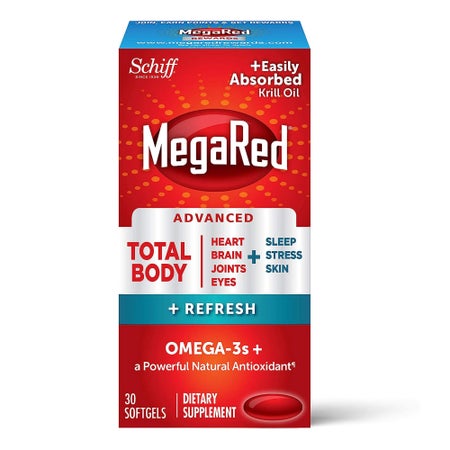 Omega 3 Supplement Megared® Advanced Total Body Fish Oil 500 mg Strength Softgel 30 per Bottle