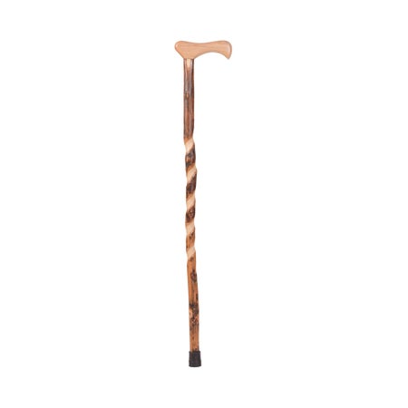 T-Handle Cane Brazos™ Twisted Wood 37 Inch Height Hickory