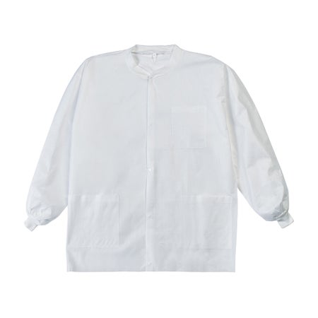 Lab Jacket LabMates® White Large Hip Length SMS Disposable