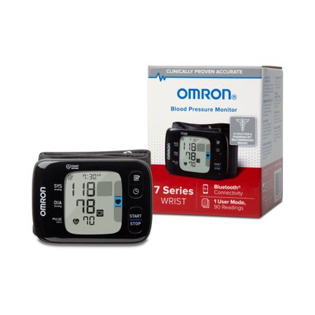 Home Automatic Digital Blood Pressure Monitor Omron®7 Series™ One Size Fits Most Cuff Wrist Cloth Fabric Cuff 12 - 20 cm Mobile