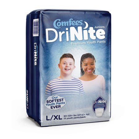 Unisex Youth Absorbent Underwear Comfees® DriNite® Juniors Pull On with Tear Away Seams Large / X-Large Disposable Heavy Absorbency