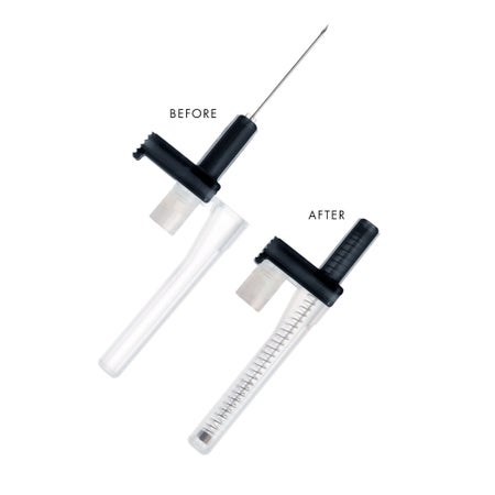 Safety Hypodermic Needle EasyPoint® 1 Inch Length 22 Gauge Regular Wall Retractable Safety Needle