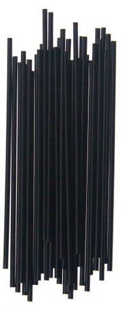 Cocktail Straw / Coffee Stirrer Empress 5-1/4 Inch Length Black Bulk Unwrapped