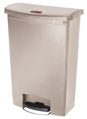 Trash Can Rubbermaid® Streamline™ 96 Quart / 24 gal. Beige Resin Rectangular