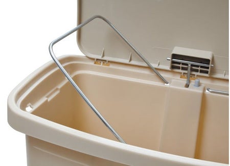 Trash Can Rubbermaid® Streamline™ 96 Quart / 24 gal. Beige Resin Rectangular